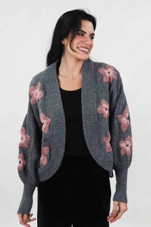 TRICOT MUCCY CINZA E ROSA