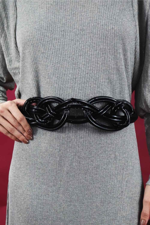CINTO BIANCA VERNIZ PRETO